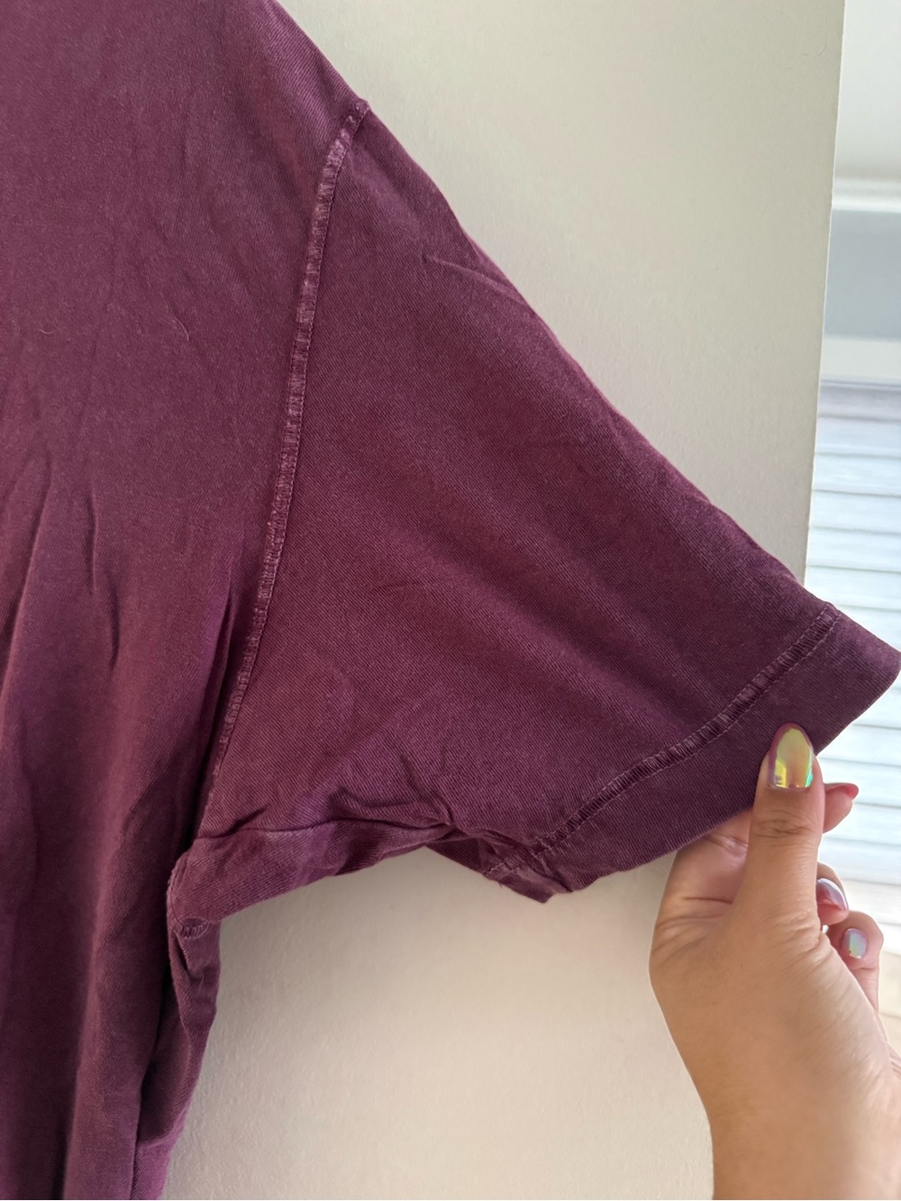 Abercrombie & Fitch Soft A&F Collection Men's Vintage-Inspired Tee - Deep Plum - Picture 6 of 12